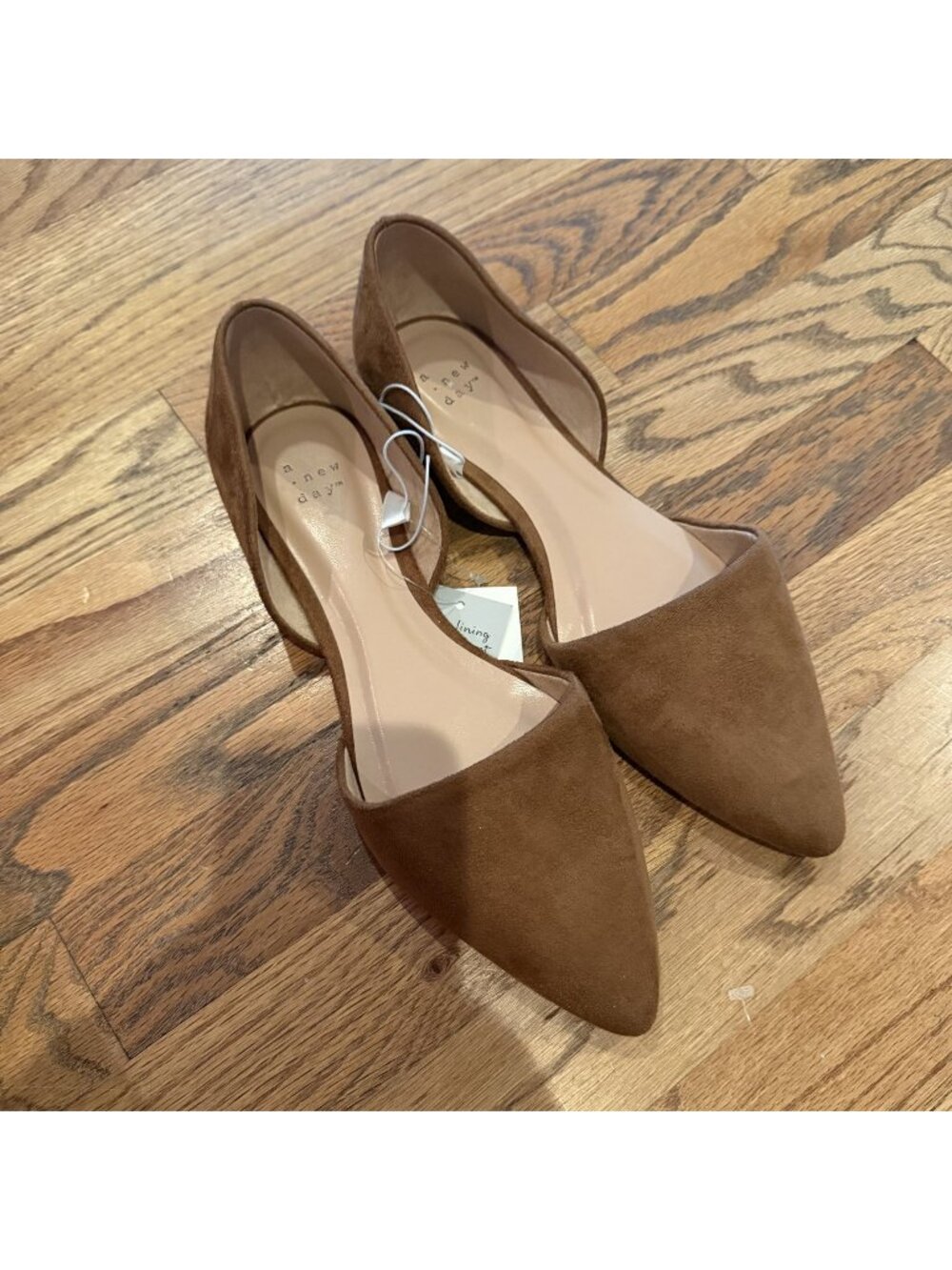 A New Day Womens Suede Brown Flat Shoes New Size 9
